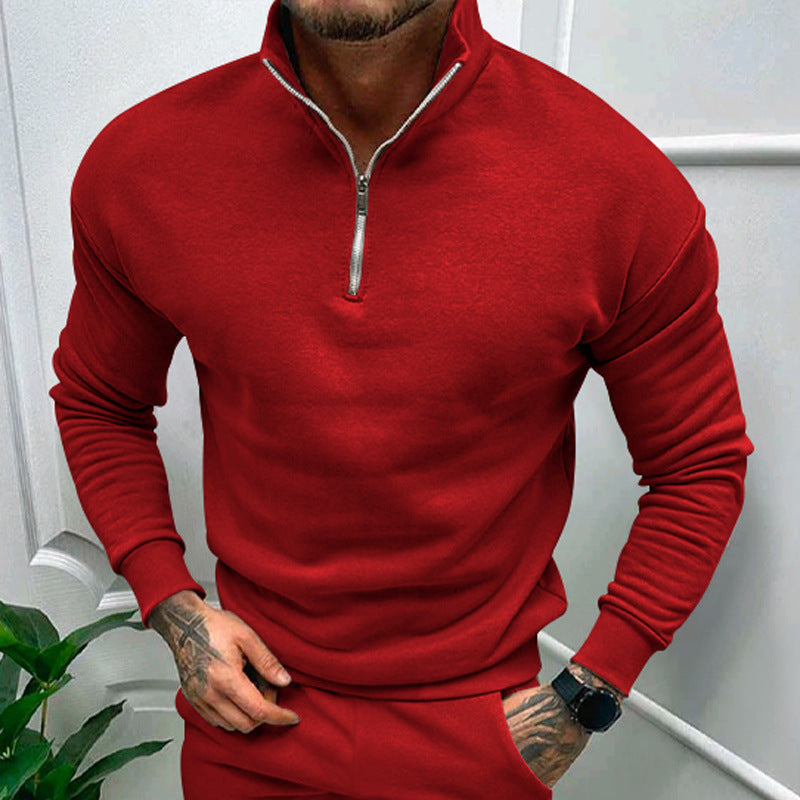 Men's Fleece-lined Long Sleeve sweatshirt