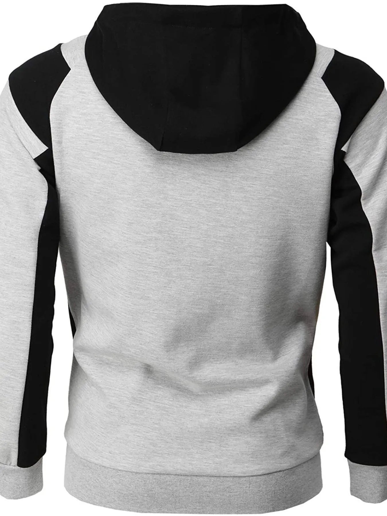 Sweat à capuche zippé color block pour homme