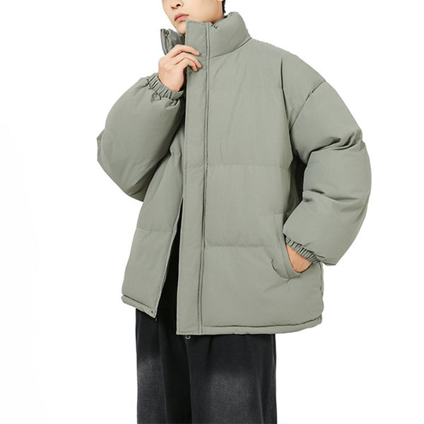 Womens Loose Stand-collar Cotton Thicken Jacket - Stuffs & Savers