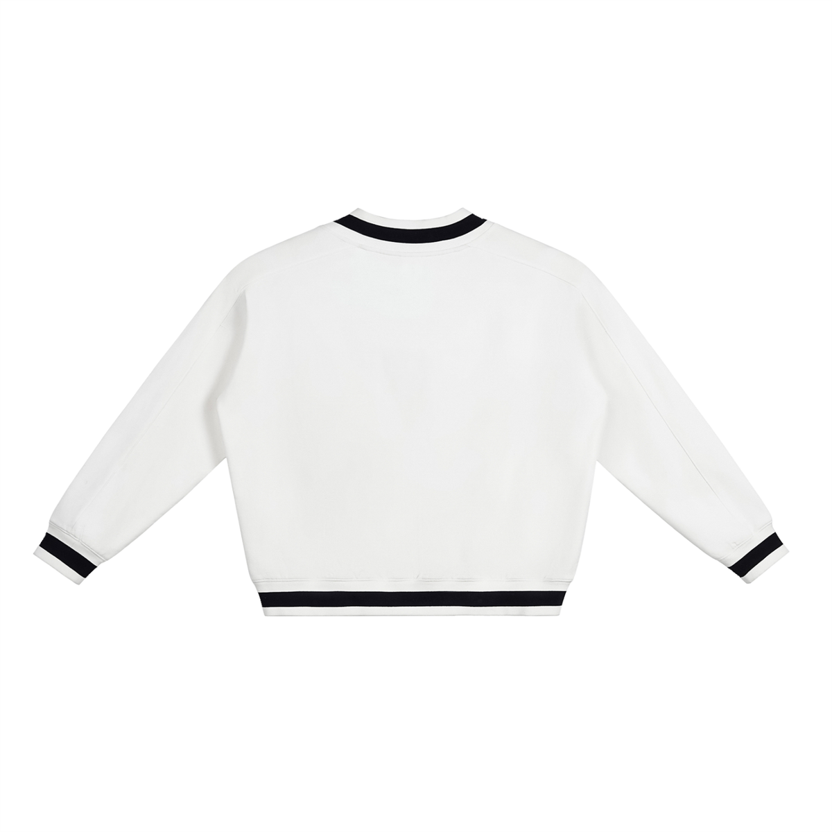 Waran V-Neck Contrast Collar Boxy Sweatshirt 380GSM