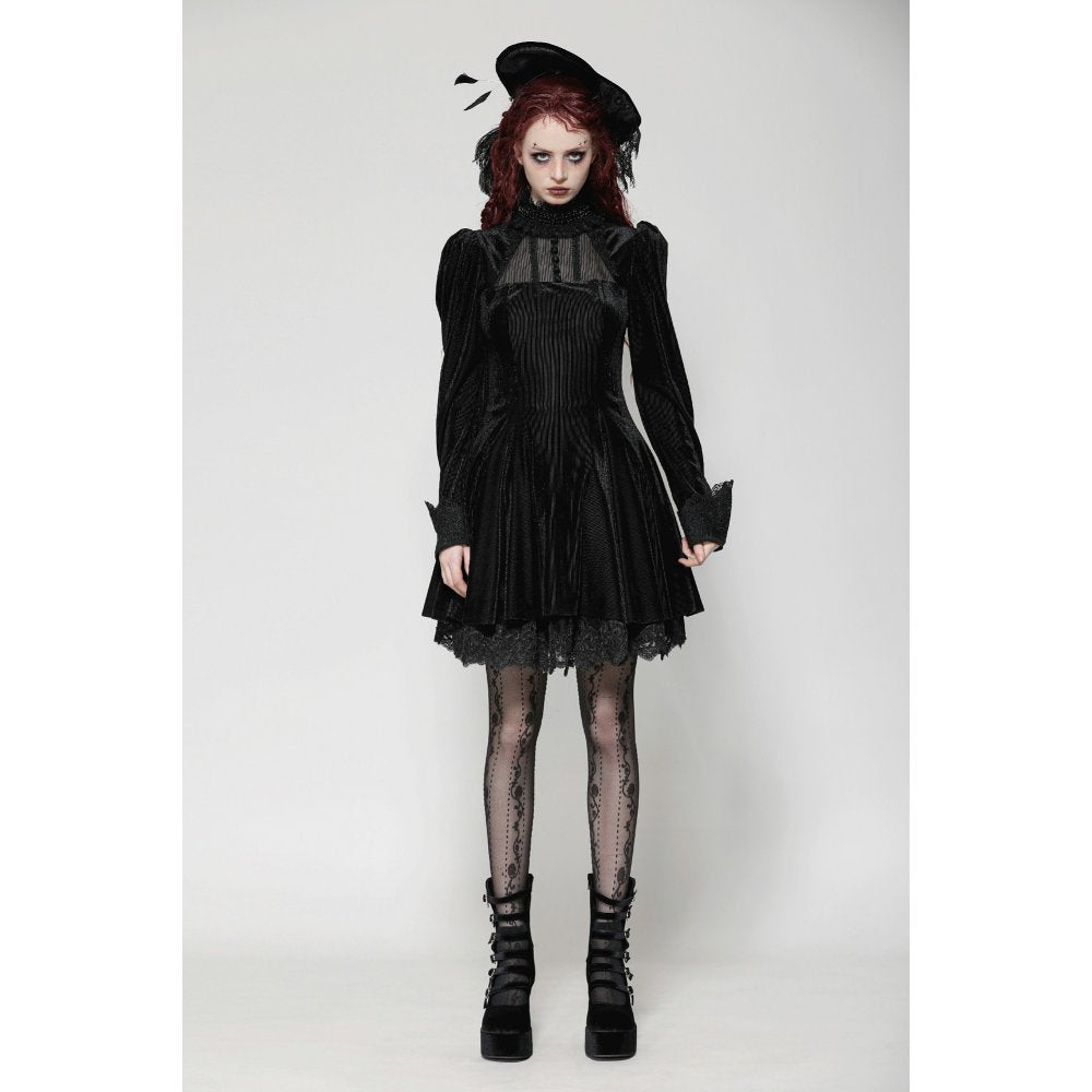 Dark in Love Inez Dark Elegant Velvet Lace Gown