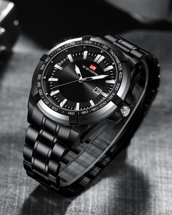 Montre Lumineuse à Ceinture en Acier Sports et Affaires