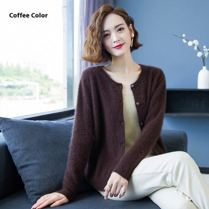 Mink Fur Cardigan Sweater Coat