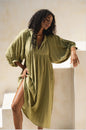 Lantern Sleeve Wind Dress