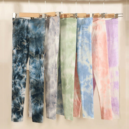 Girl's Leisure Tie-dyed Leggings