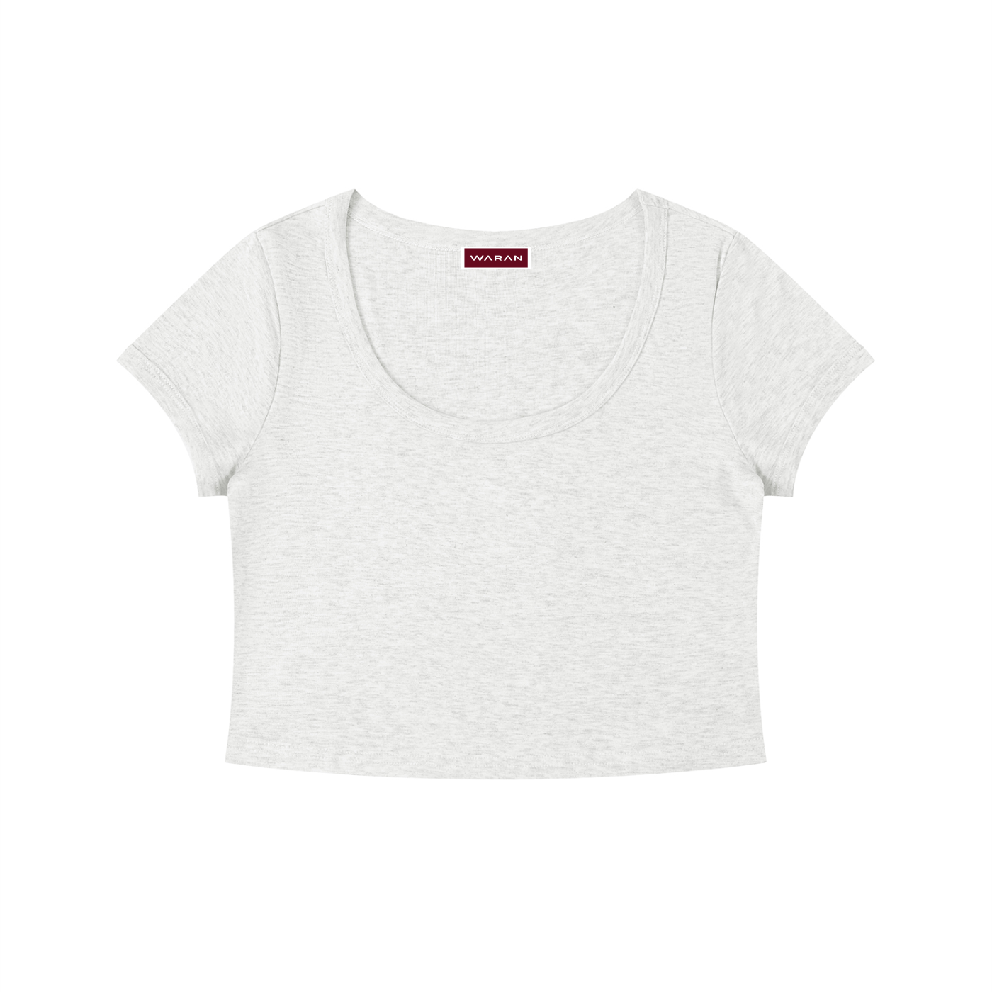Women's Solid Color Slim Crop T-Shirt