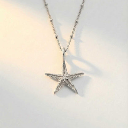 Dainty Silver Starfish Necklace