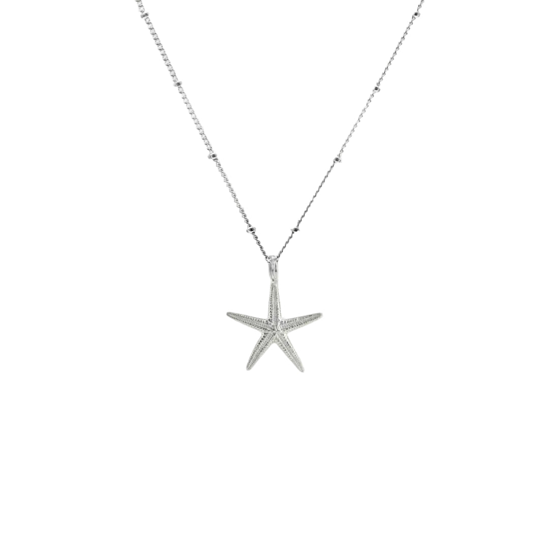 Collier étoile de mer délicat en argent