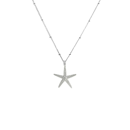 Collier étoile de mer délicat en argent