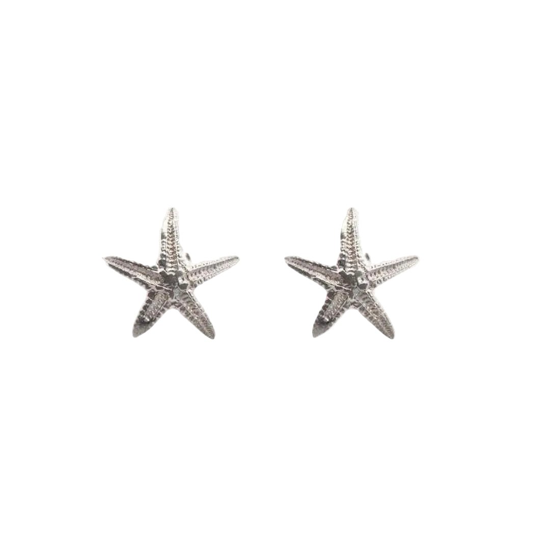 Puces d'oreilles étoile de mer en argent délicates
