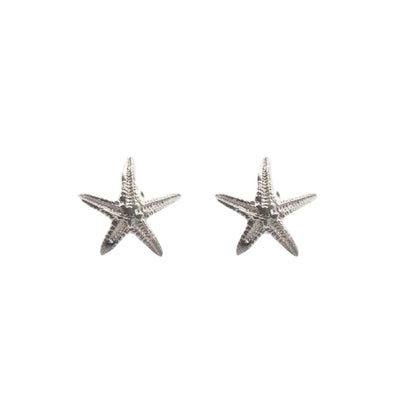 Puces d'oreilles étoile de mer en argent délicates