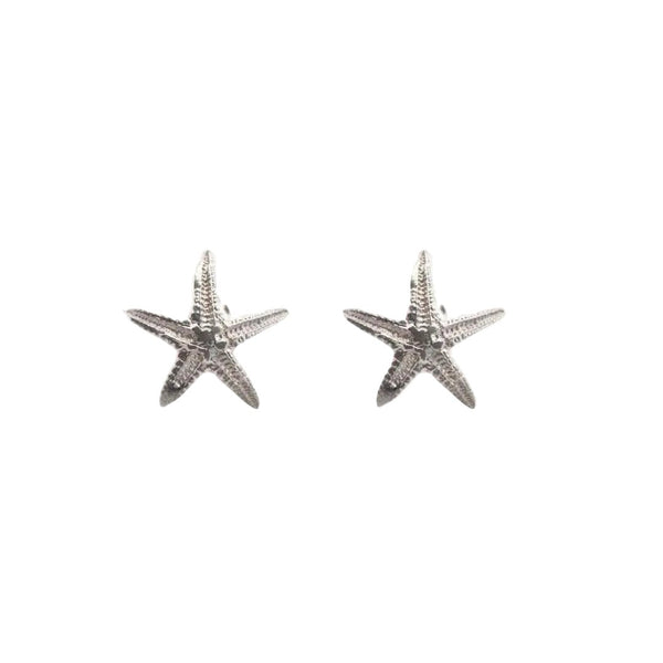 Puces d'oreilles étoile de mer en argent délicates