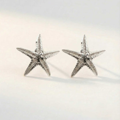 Puces d'oreilles étoile de mer en argent délicates