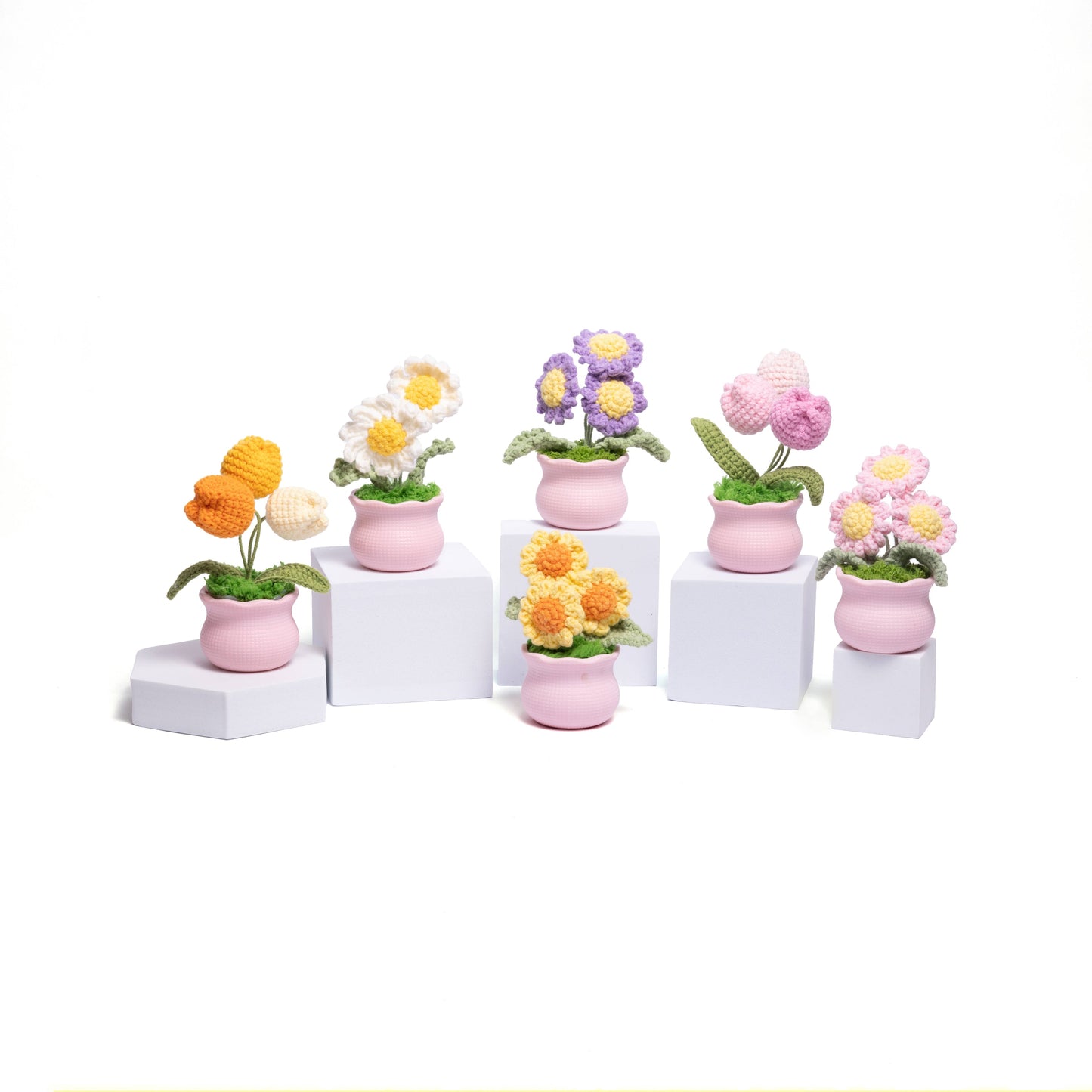 Blooming Joy Pastel Pots – Handcrafted Pastel Mini Pots for Festive Holiday Décor