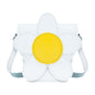 Handmade Leather Daisy Barrel Bag - White