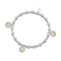 Daisy Charm Beaded Stretch Bracelet