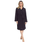 Peignoir Gaufré en Coton à Capuche pour Femme Noir Super Absorbant Robe de Chambre Spa pour la Maison, le Salon et les Voyages par Daisy Dreamer