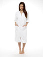 OLIVIA ROCCO Women's Terry Towelling Zip-Through Bathrobe 100% Cotton Ultra Absorbent