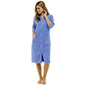 OLIVIA ROCCO Women's Terry Towelling Zip-Through Bathrobe 100% Cotton Ultra Absorbent