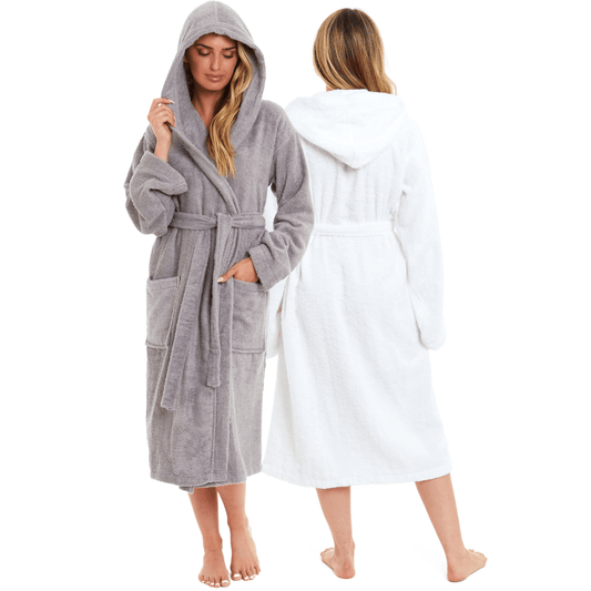 Robe de Chambre à Capuche en Bambou et Coton pour Femme, Ultra Absorbante, Luxueuse, Idéale pour le Bain et le Spa, Disponible en Plusieurs Tailles et Couleurs par Daisy Dreamer