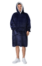 Couverture à Capuche Géante Doublée Sherpa pour Homme avec Poche pour un Confort et une Chaleur Optimale Motifs Étoiles Grises par Daisy Dreamer