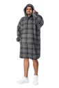 Couverture à Capuche Géante Doublée Sherpa pour Homme avec Poche pour un Confort et une Chaleur Optimale Motifs Étoiles Grises par Daisy Dreamer