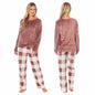 OLIVIA ROCCO Womens Buffalo Check Fleece Ultra Soft Pyjama Set Super Soft Cosy Home Loungewear