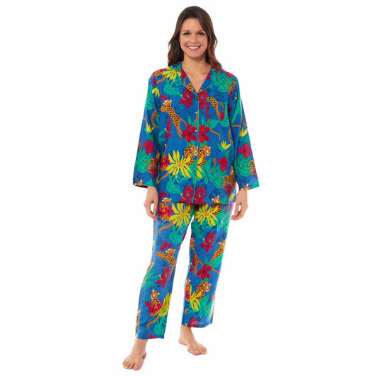Ensemble de pyjama pour femme à imprimé léopard Jaguar, doux et respirant, en viscose, pour la maison ou la nuit, disponible en S M L XL par Daisy Dreamer