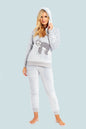OLIVIA ROCCO Matching Mother Daughter Plush Fleece Hooded Pyjama Set Embroidered Sloth