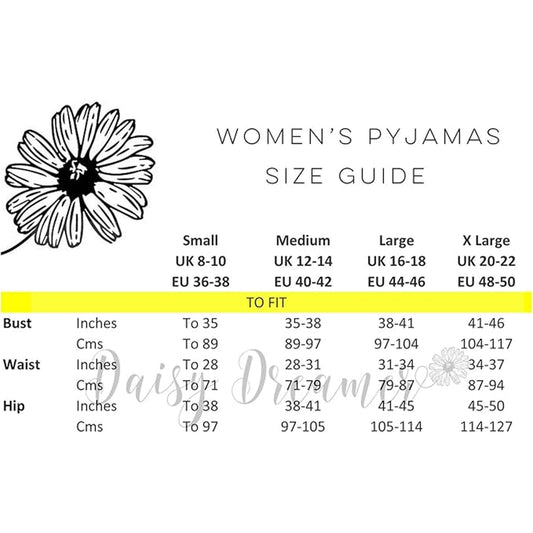 Ensemble de pyjama en jersey de coton pour femme avec vache des Highlands Manches longues Vêtement de détente avec taille élastiquée par Daisy Dreamer