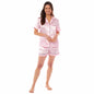 OLIVIA ROCCO Satin Silk Short Pyjama Set For Women Black Pink Grey UK 8-22 Loungewear