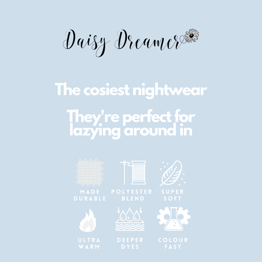 Ensemble de pyjama à capuche en polaire peluche de charbon de bois pour femme avec doublure en Sherpa, vêtement de détente en flanelle douce, vêtements de nuit chauds et confortables Tailles S à XL par Daisy Dreamer