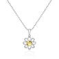Daisy Necklace Created with Zircondia® Crystals