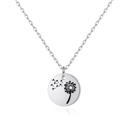 Dandelion Necklace with Quote Card