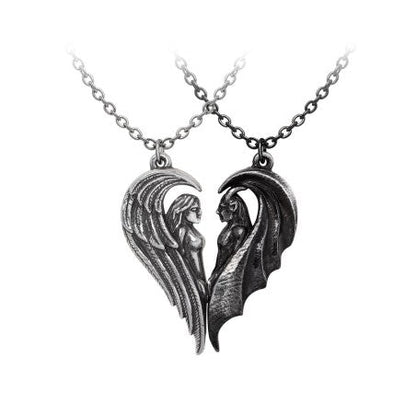 Couple Necklace Angel Demon Magnetic Gothic Set