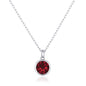 Dark Red Crystal Necklace Created with Zircondia® Crystals