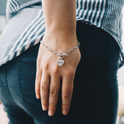 Daughter Charm Bracelet Created with Zircondia® Crystals