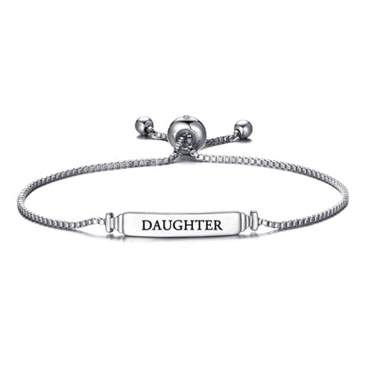 Daughter ID Friendship Bracelet Created with Zircondia® Crystals