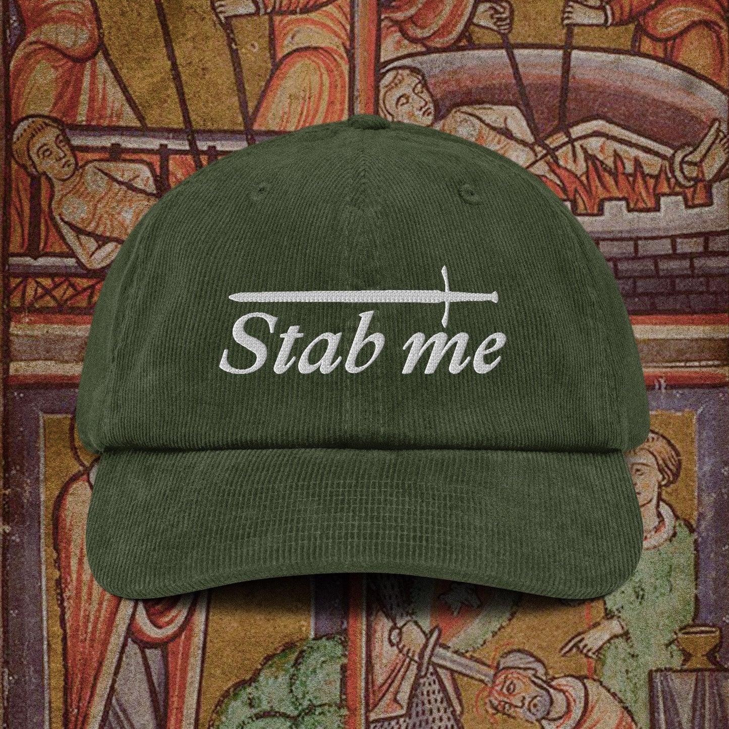 stab me - corduroy hat