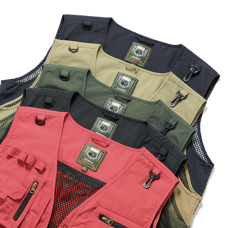 Mesh Cargo Sleeveless Jacket Tool Vest