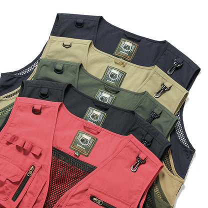 Mesh Cargo Sleeveless Jacket Tool Vest