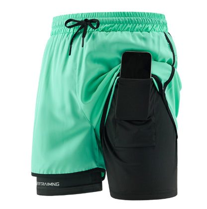 Casual All-match Two-piece Shorts For Sports Running And Fitness