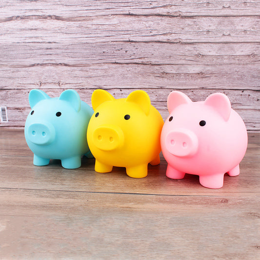 Children's Cute Cartoon Vinyl Pig Coin Bank Children Can't Break