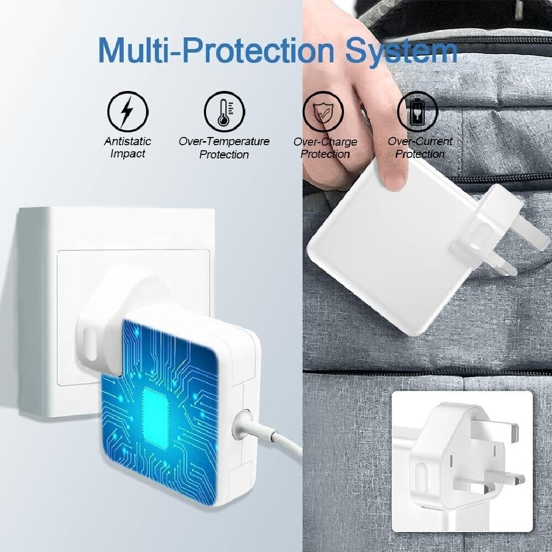 Power Cable Adapter Charger For MacBook Air 11-13-60W, MagSafe 2, T-Tip