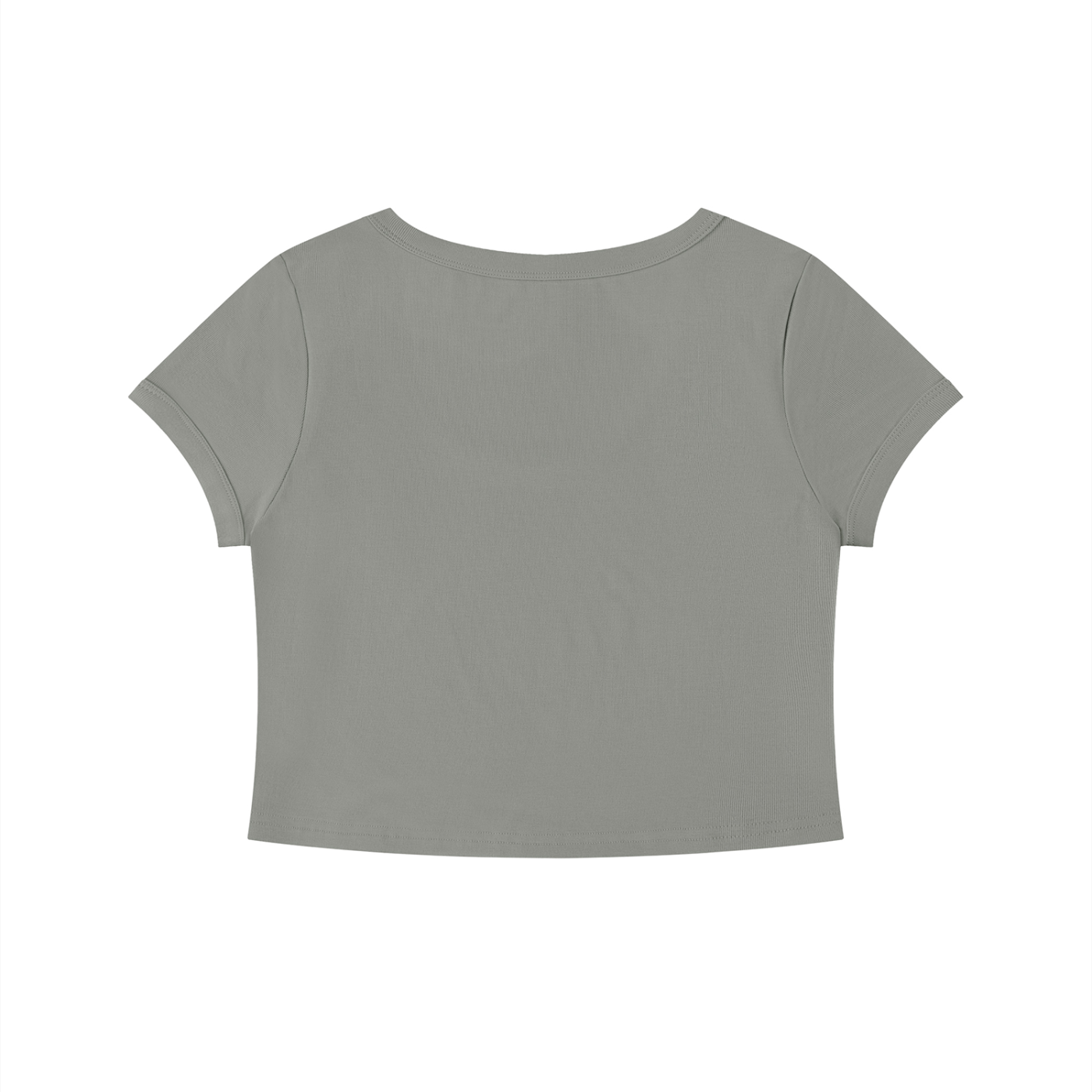 Women's Solid Color Slim Crop T-Shirt