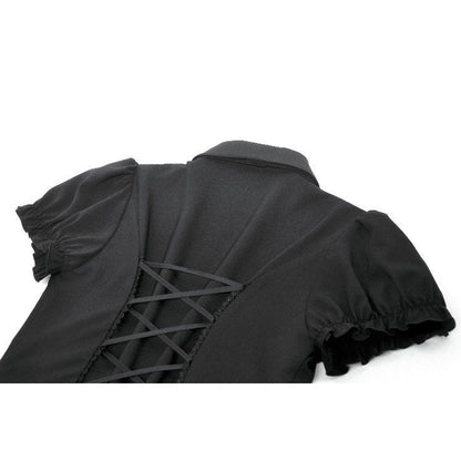 Dark in Love Gothic Lace Waist-Shaping Blouse