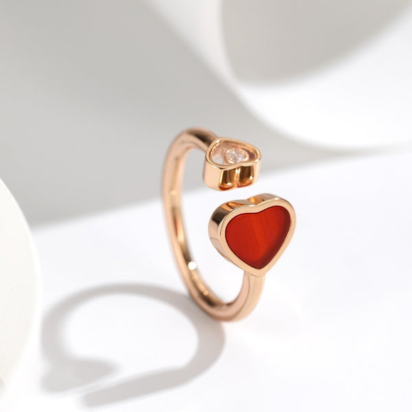 Love Happy stone Open Ring Couple - Stuffs & Savers