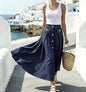 Striped High-waisted Skirt For Women
