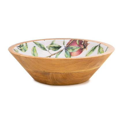 Pomegranate Mango Wooden Bowl 24cm