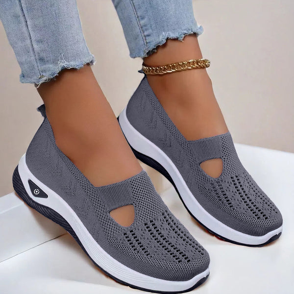 Chaussures Plates en Maille, Tendance, Respirantes, Antidérapantes, à Semelle Souple, Décontractées pour Femmes